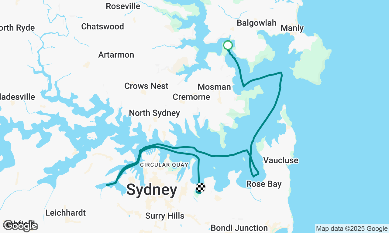 Middle Harbour to Sydney Yacht Club