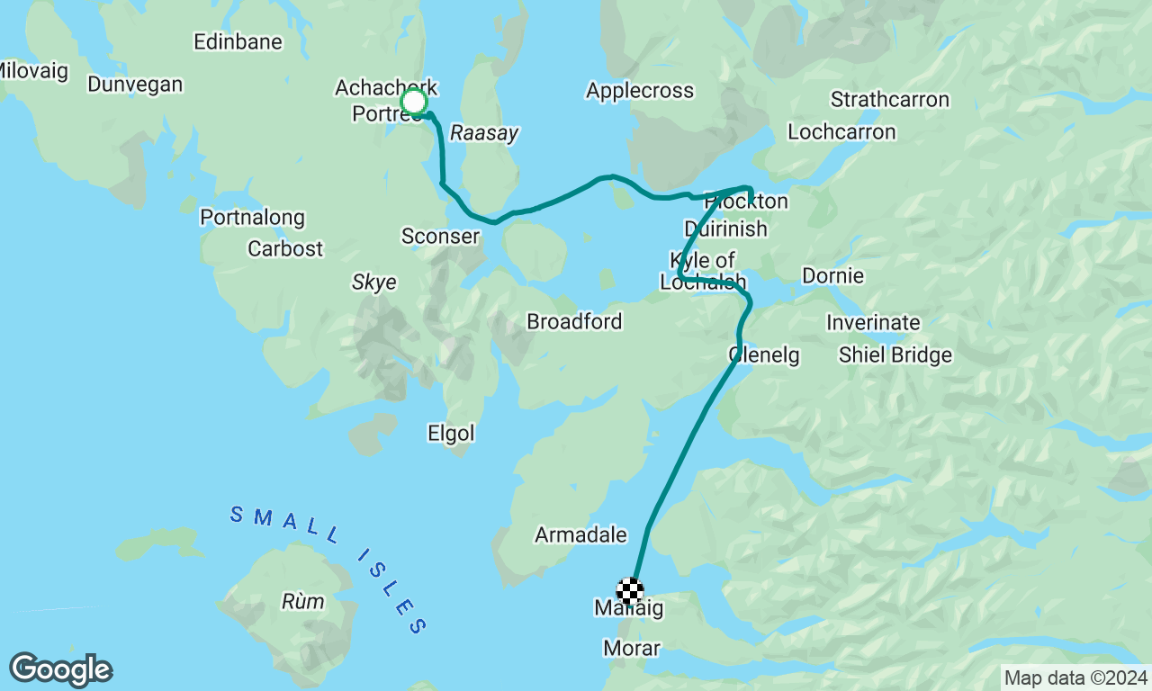 Portree to Mallaig through Kyle Rhea