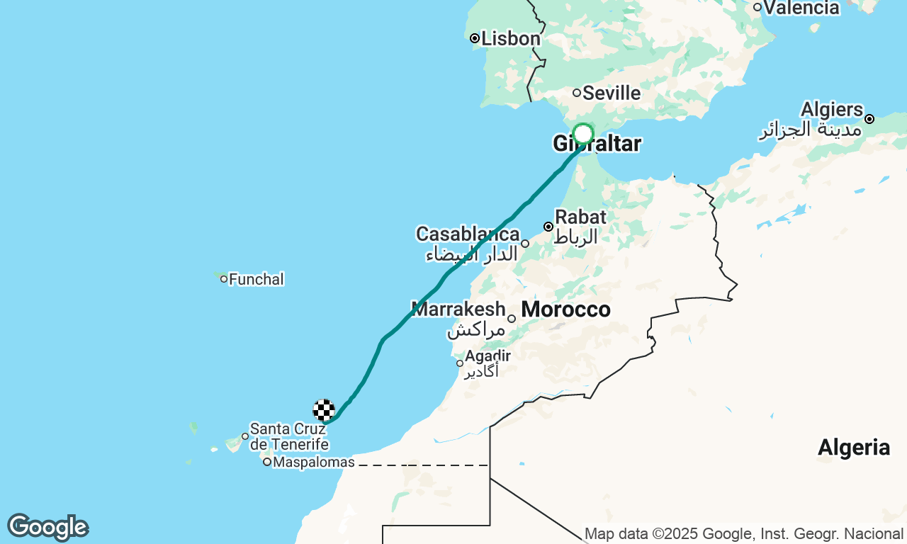 Sailing from Gibraltar to Lanzarote 