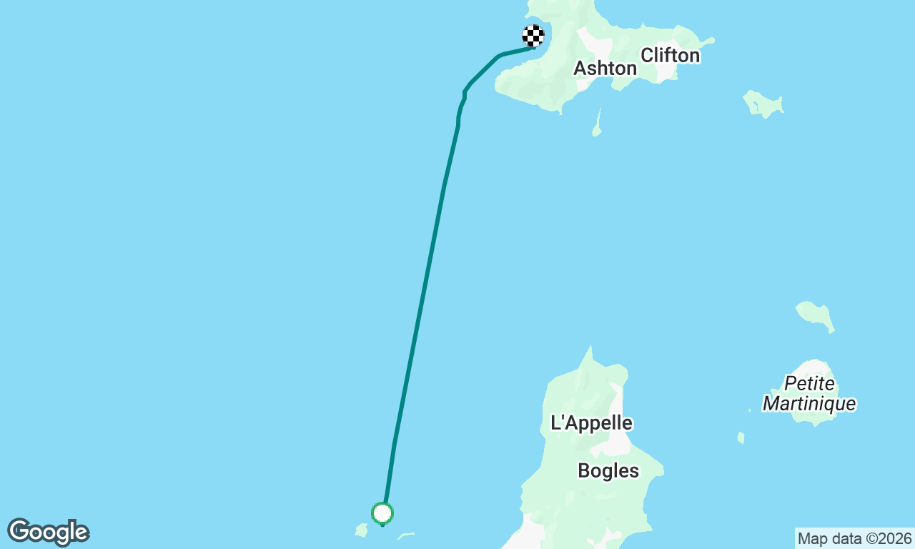 Carriacou to Union island - St Vincent and the Grenadines. 