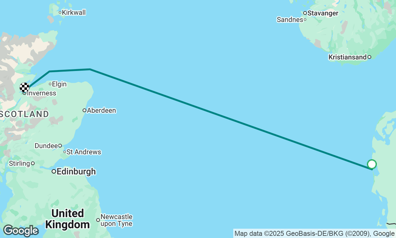 Hvide Sande, Denmark to Invernes, Scotland 