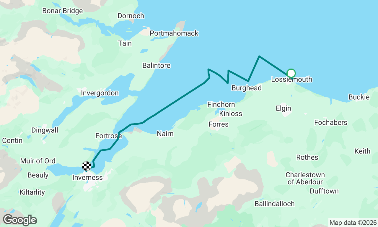 Lossiemouth to Inverness