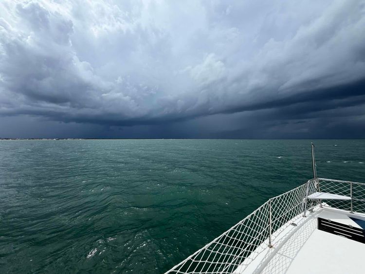 Voyage photo from Overnight crossing from Double Breasted Cay to St Augustine with a big storm! 