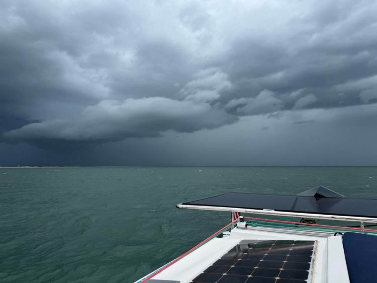 Voyage photo from Overnight crossing from Double Breasted Cay to St Augustine with a big storm! 
