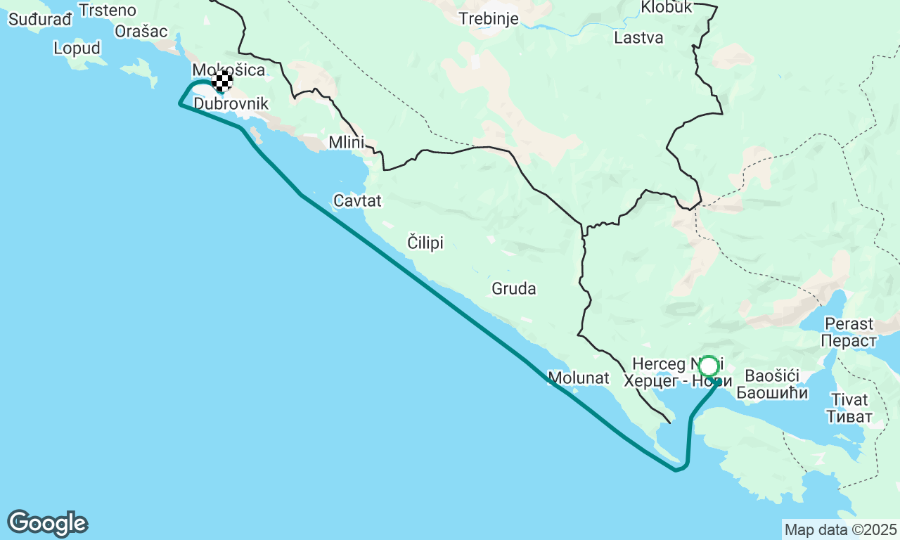 Zelenika to Dubrovnik