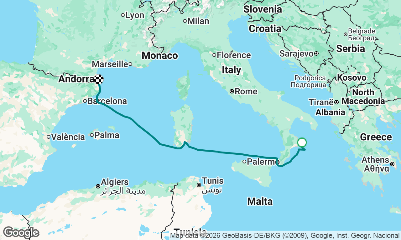 Voyage map