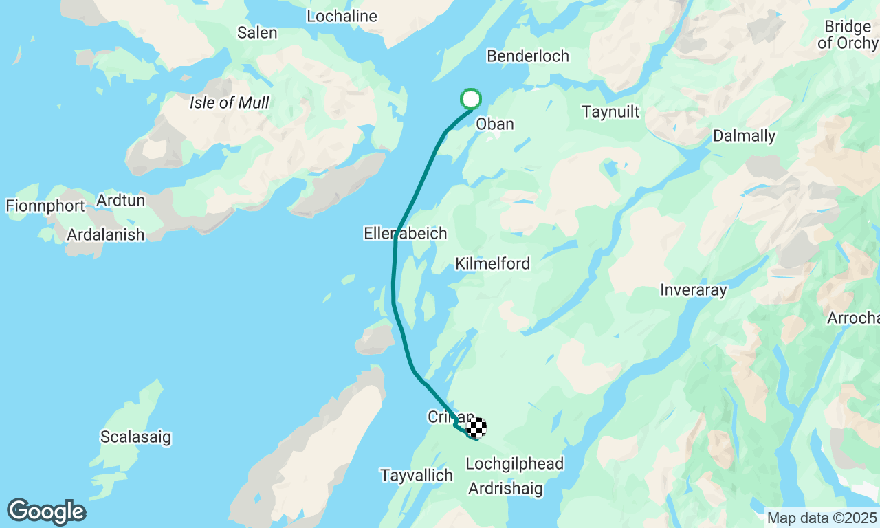 Dunstaffnage to Crinan plus part of the canal
