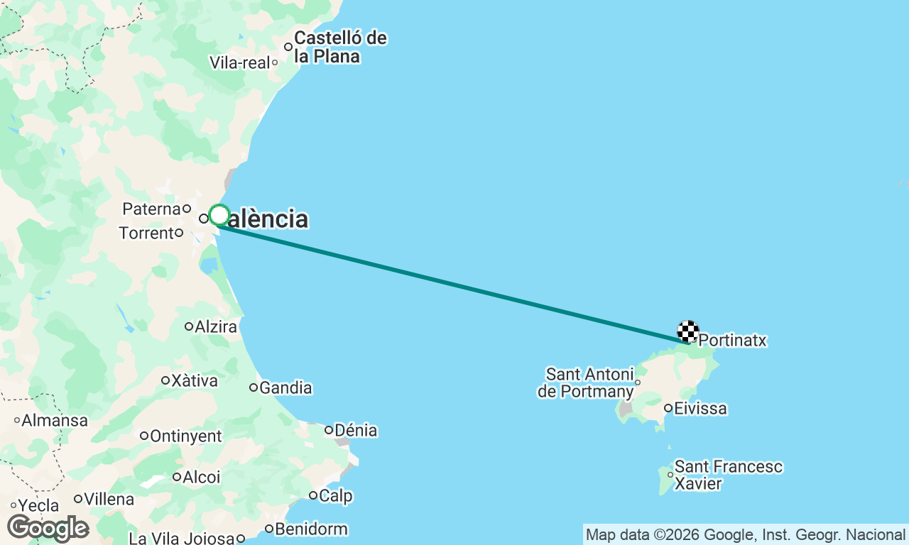Valencia to Tunisia 