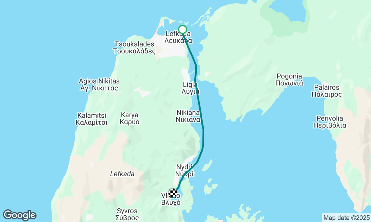 Lefkada Port to Vlikhon Bay