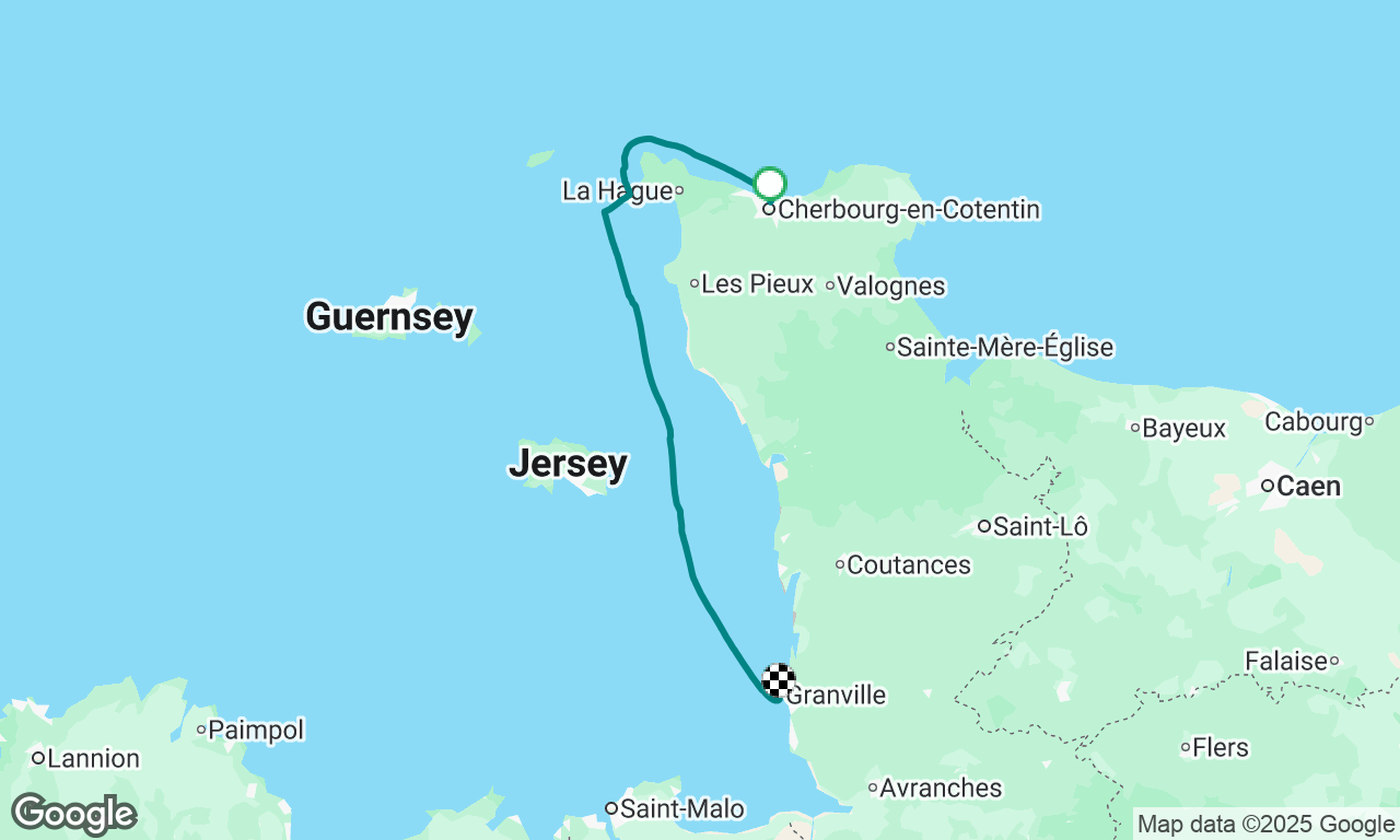 Cherbourg to Granville, via the Alderney Race!