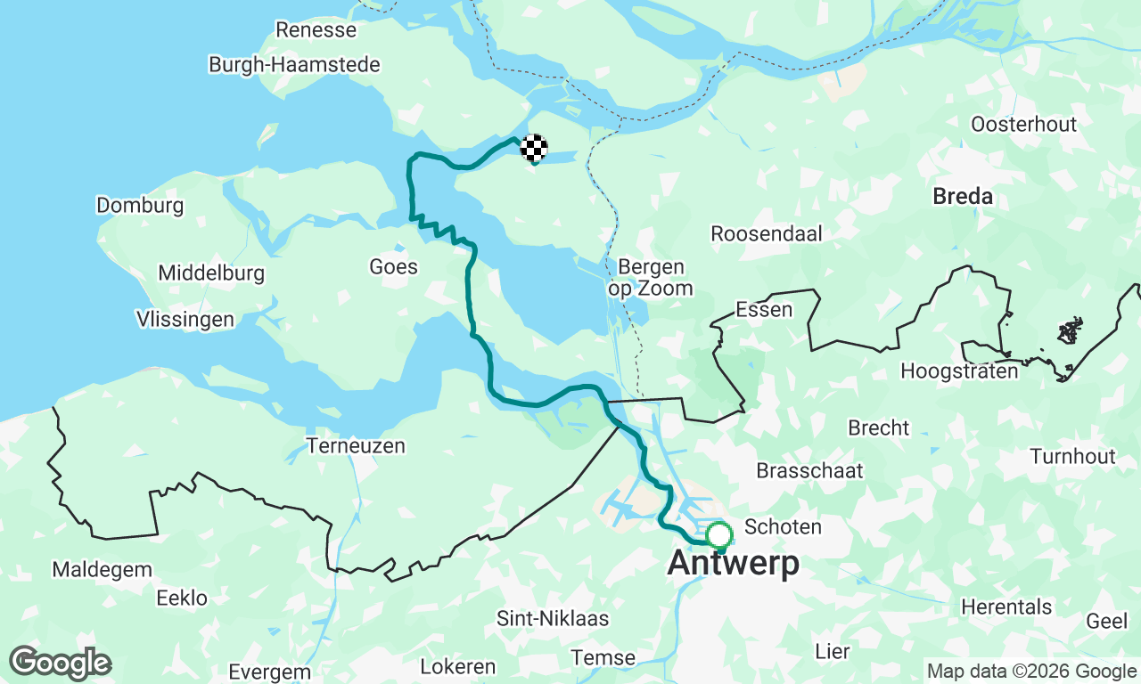 Delivery back from Schelde race