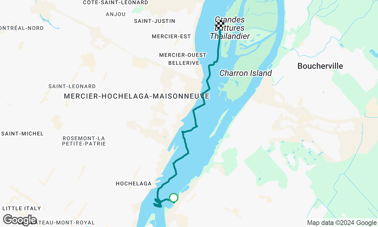 Sortie avec les amies aux îles de Boucherville - Aller
