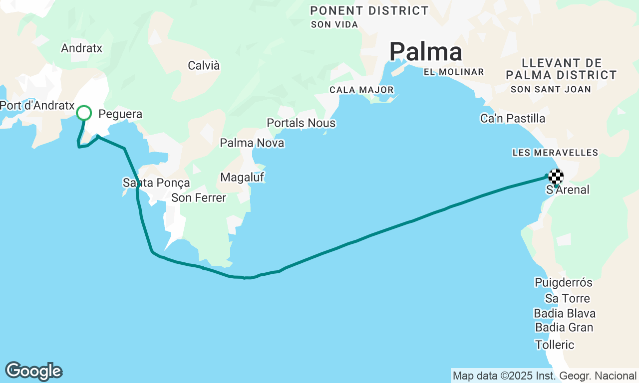 Completing the circumnavigation. 