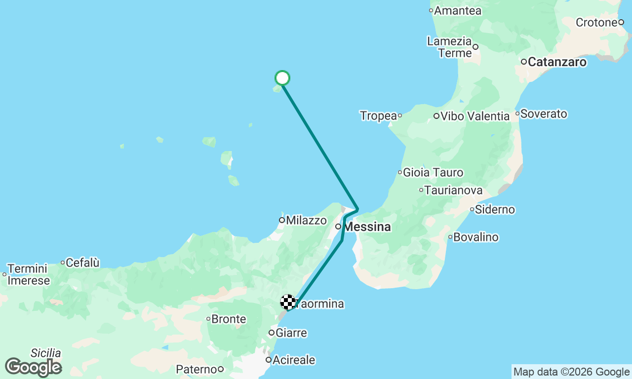 Stromboli to Taormina