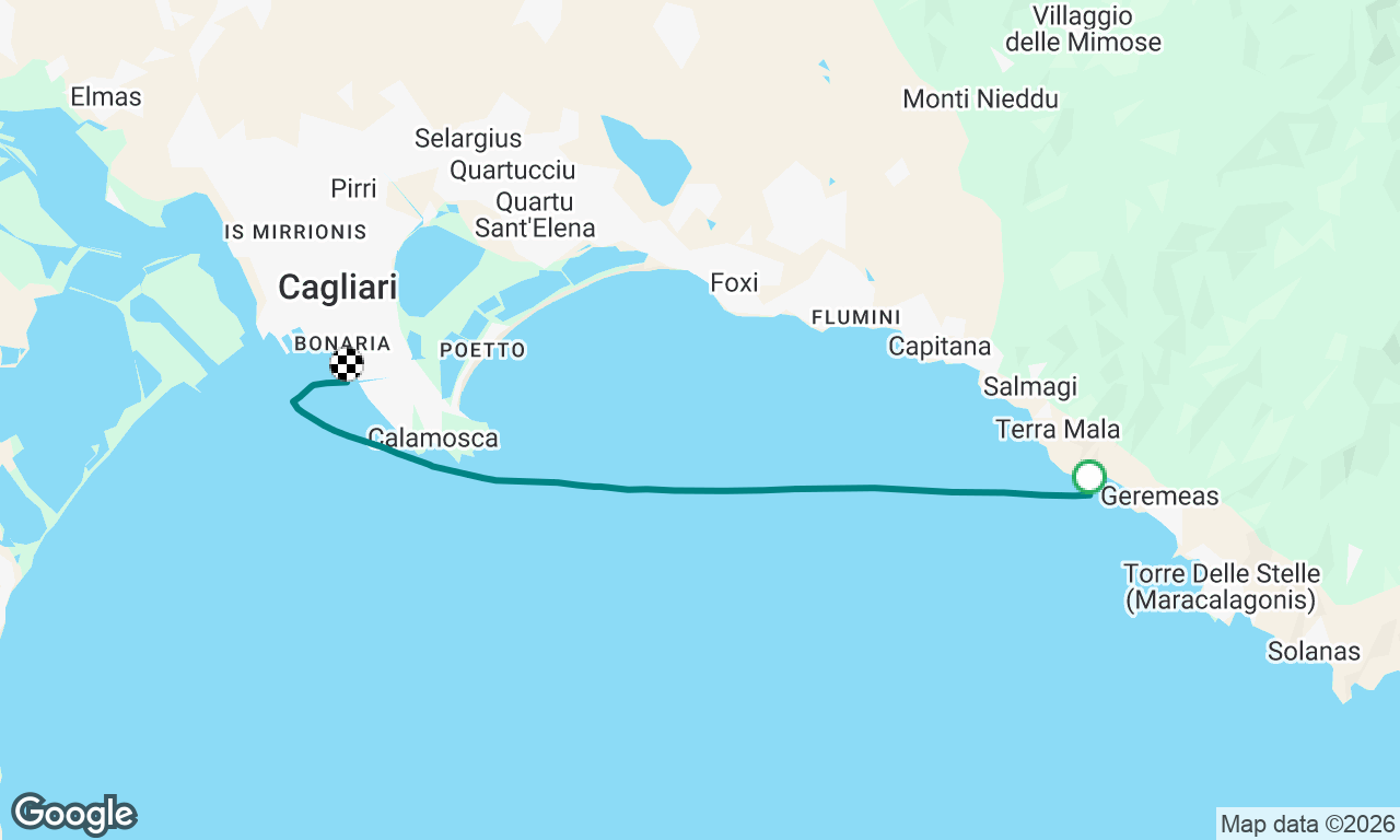 viaggio ritorno da rada a Mari Pintau