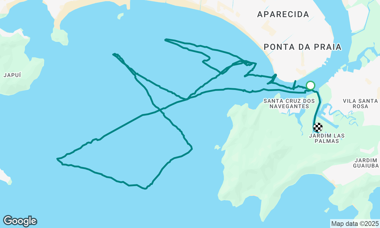 Easygoing pela Baía de Santos