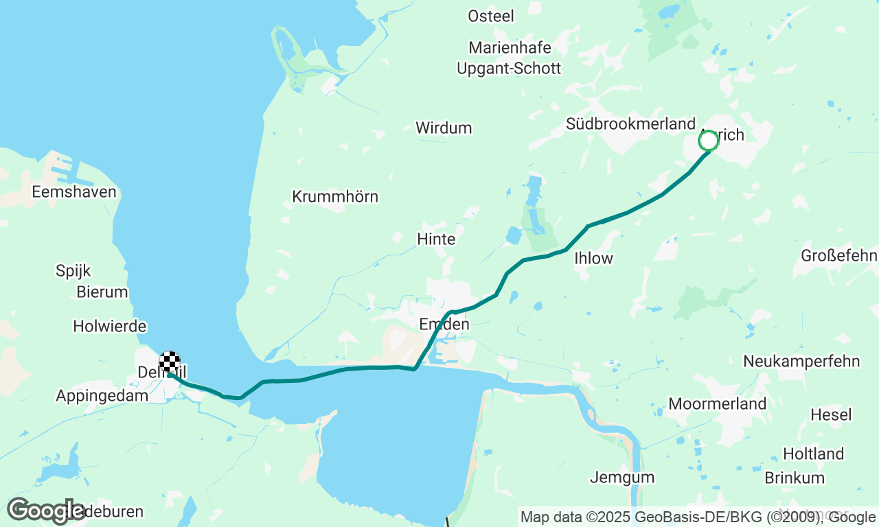 Aurich til Delfzijl