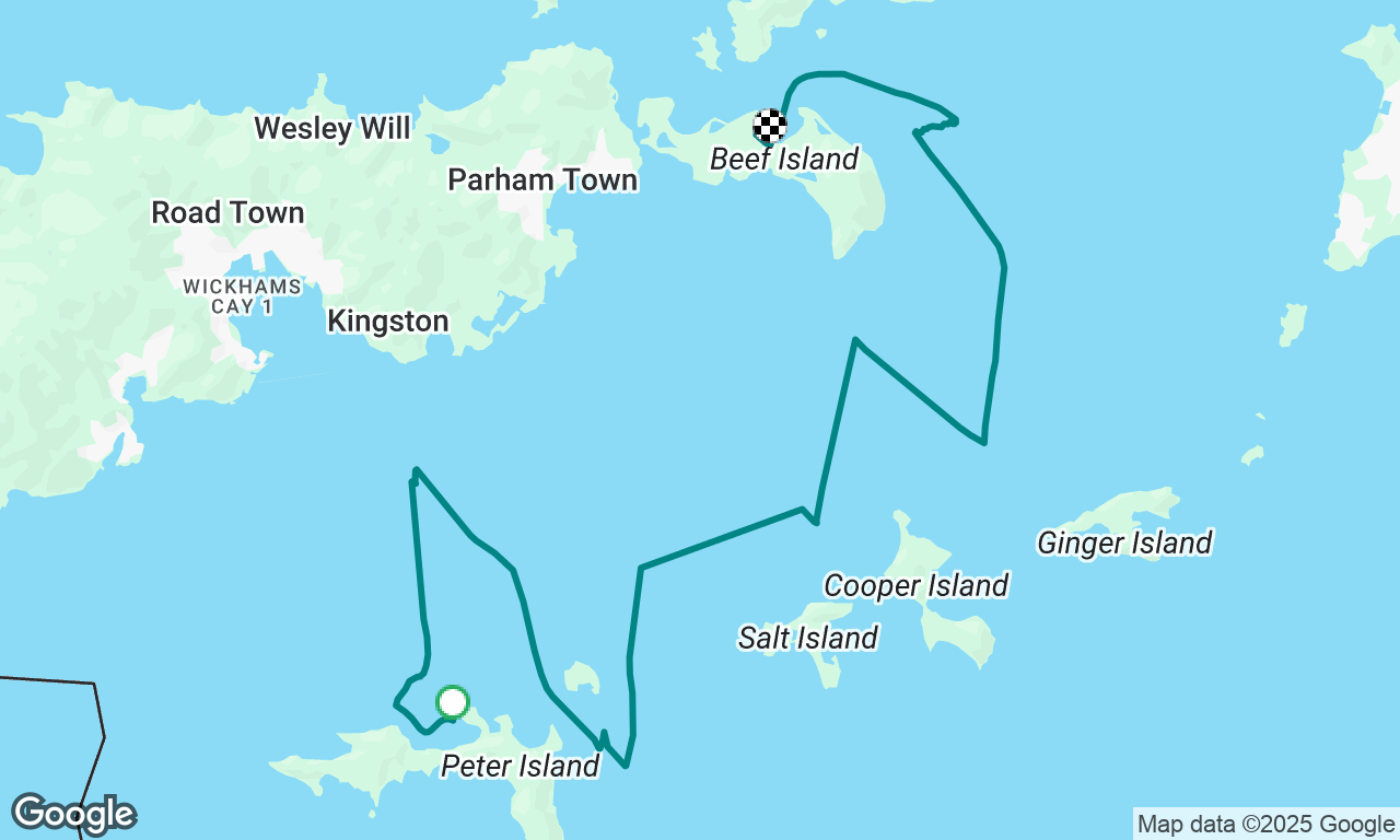 BVI — better day. Sails worked well. Picking up M&L