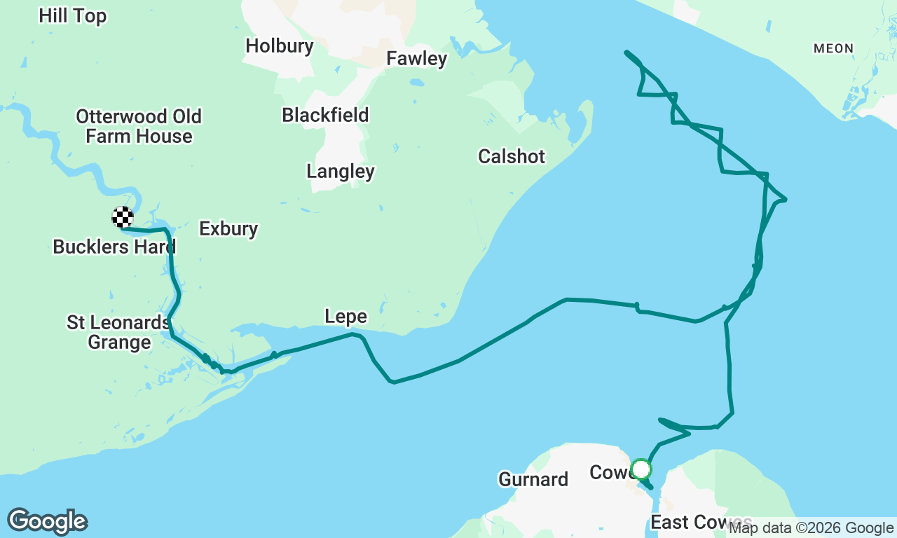 Cowes to Beaulieu, navigation and mooring practice