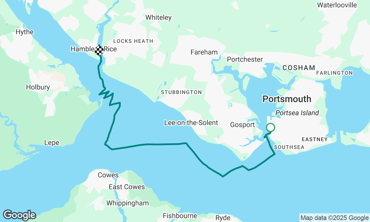 Portsmouth back to Hamble Point