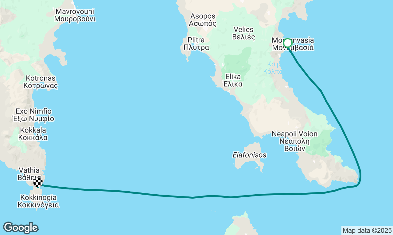 Monemvasia to Porto Kagio