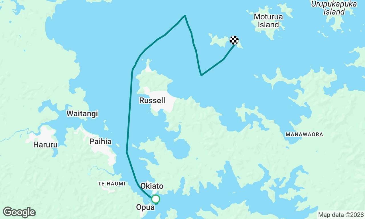 Opua to Roberton Island.
