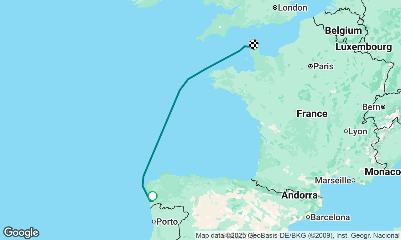 Vigo (Sp) to Cherbourg (Fr)
