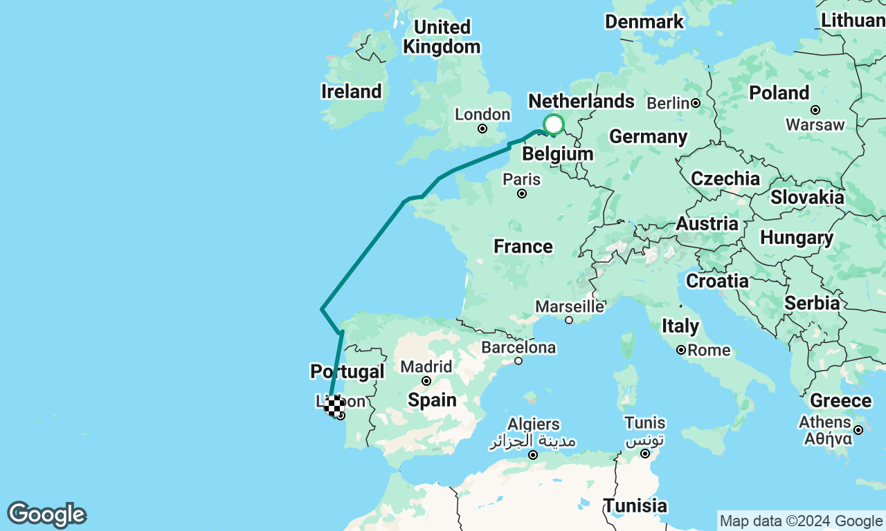 Antwerp to Cascais