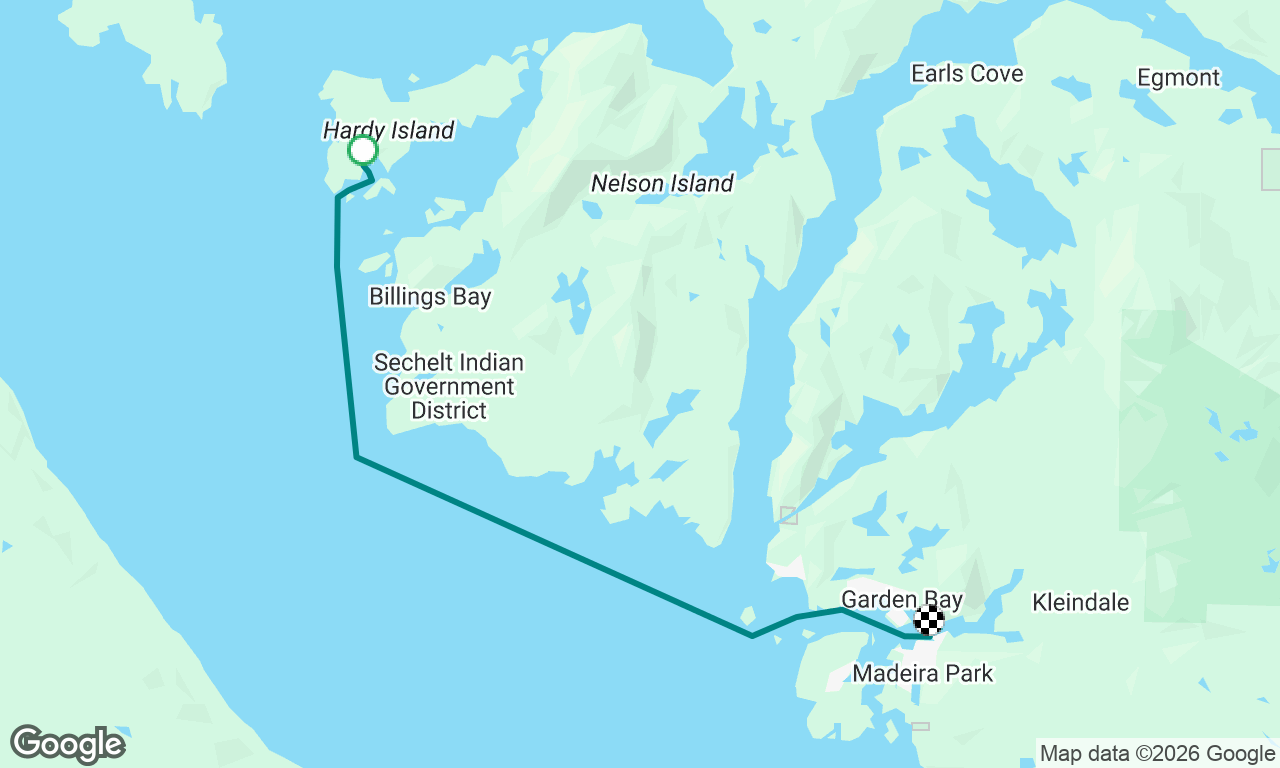 Day 6 gusket island to Pender Harbour. 25 knots northwest wind