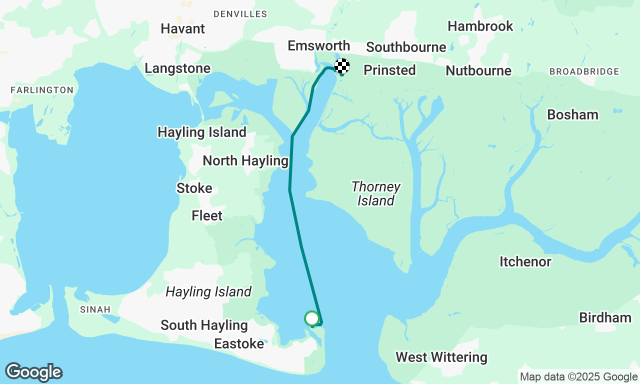 Hayling Island Beach to Emsworth Marina