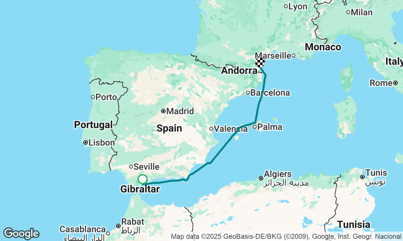 Estepona to mallorca to canet en rousillon