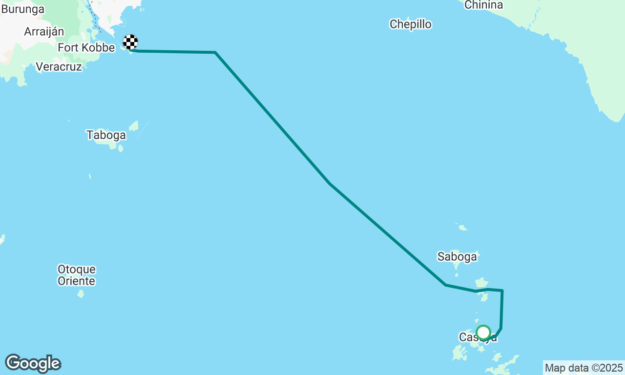 Isla Ampon Anchorage to Panama City, Flamenco Marina 