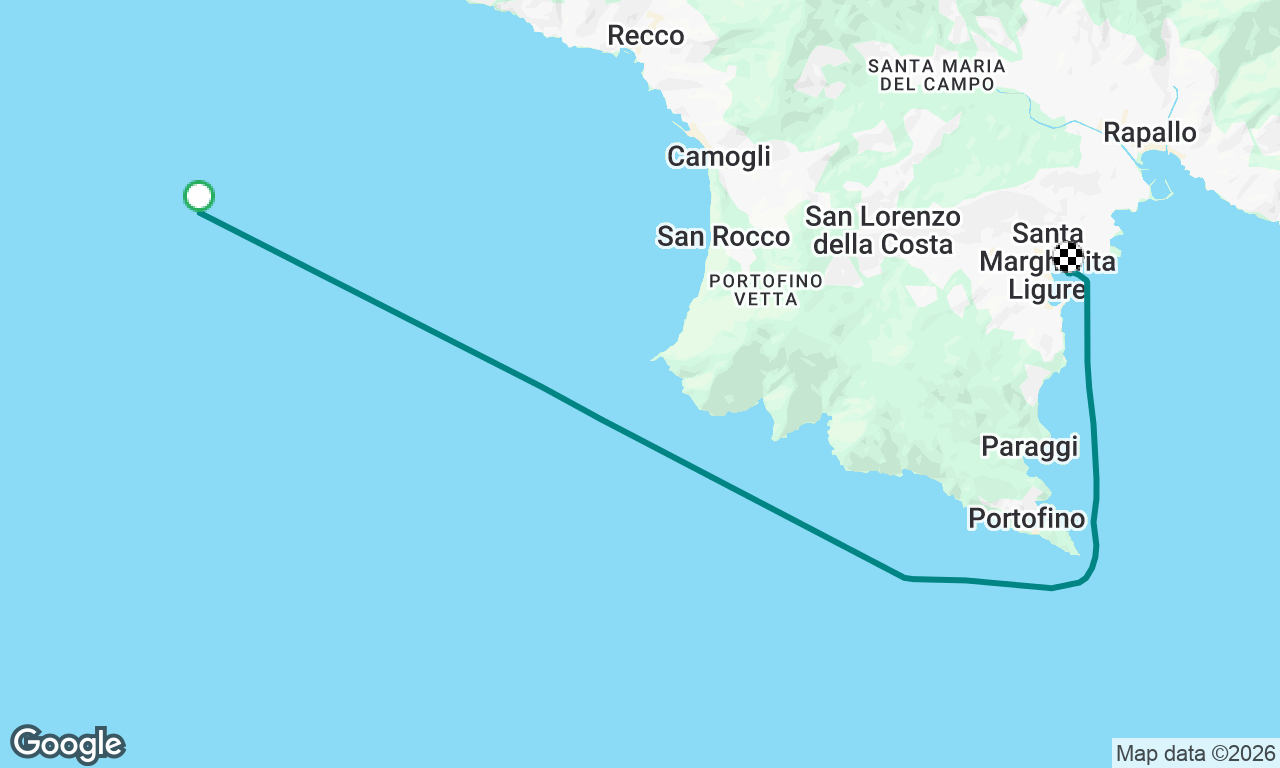Motoring from Genoa to Santa Margherita Ligura