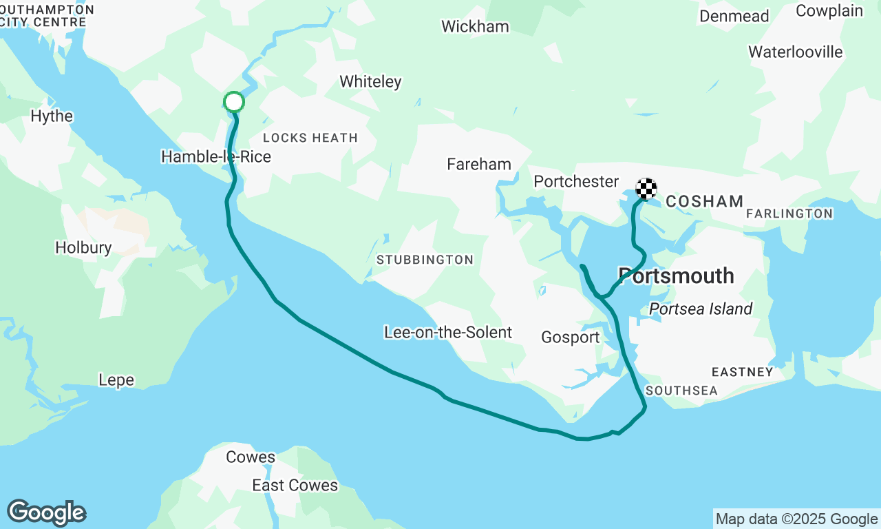 Hamble to port Solent