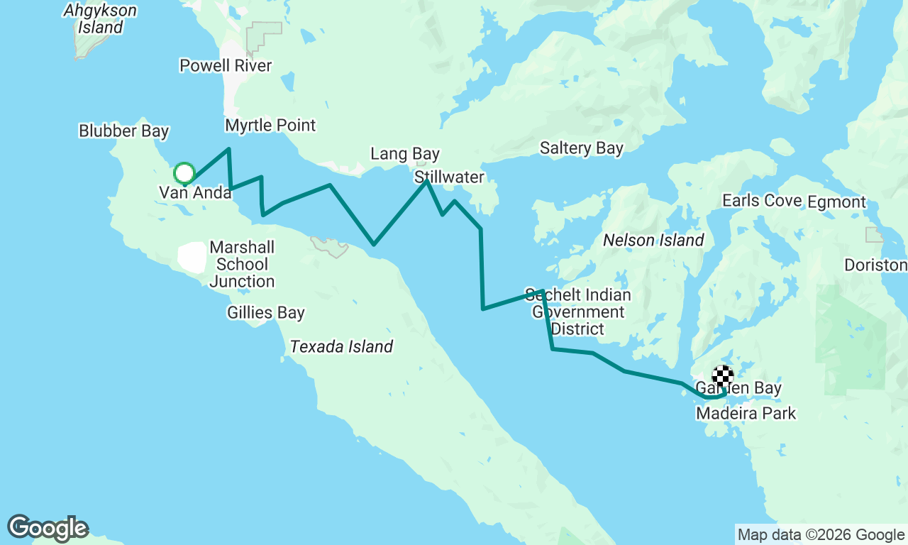Texada Boat Club to Pender Harbour