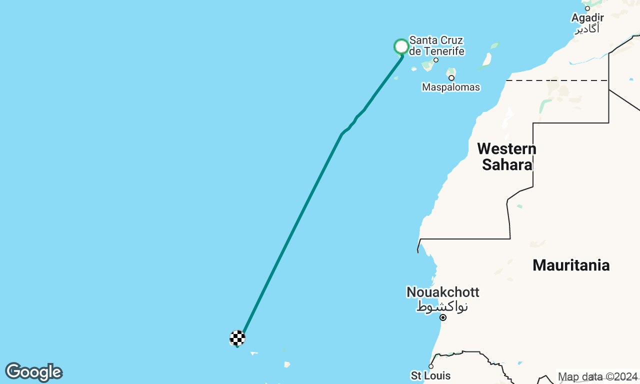 La Palma Canaries to Cape Verde (Mindela Marina, São Vicente)