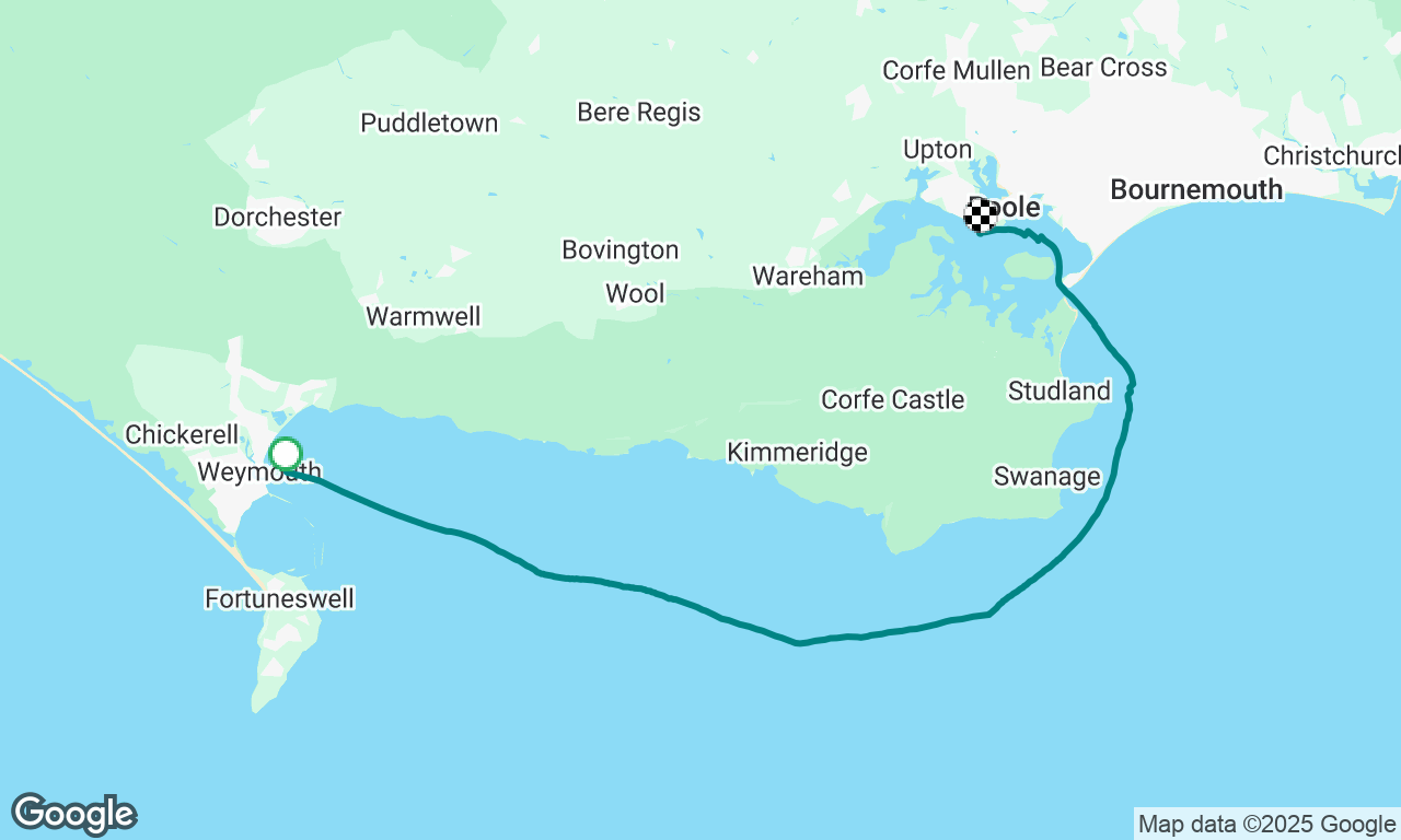 Downwind downtide back to Poole !