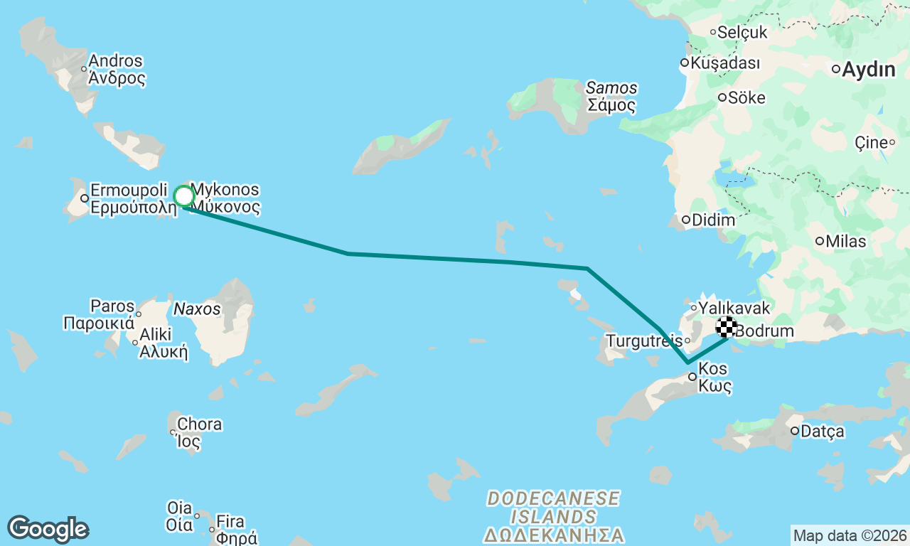 Mykonos to bodrum
