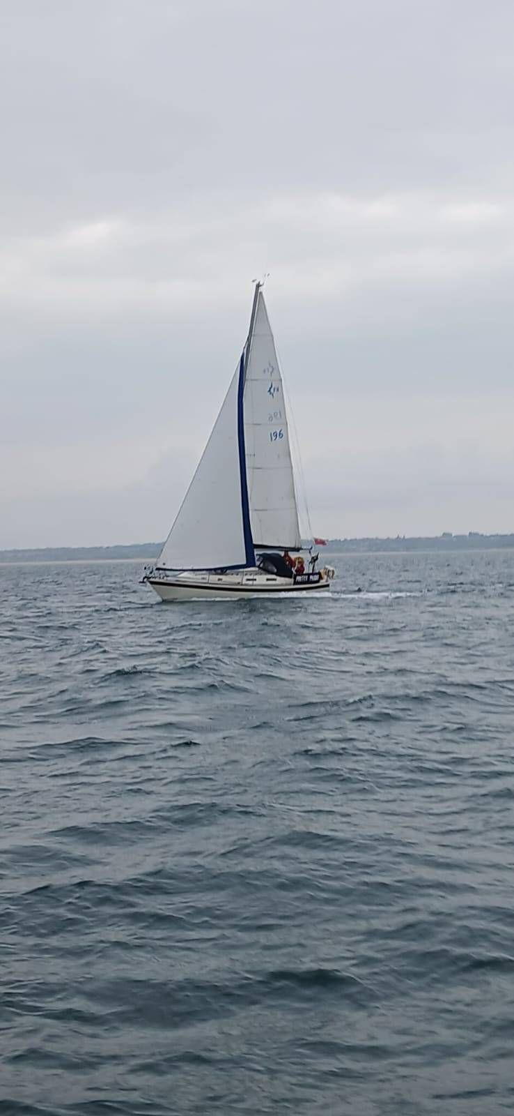 Voyage photo from Granville to Sark in a strong blow