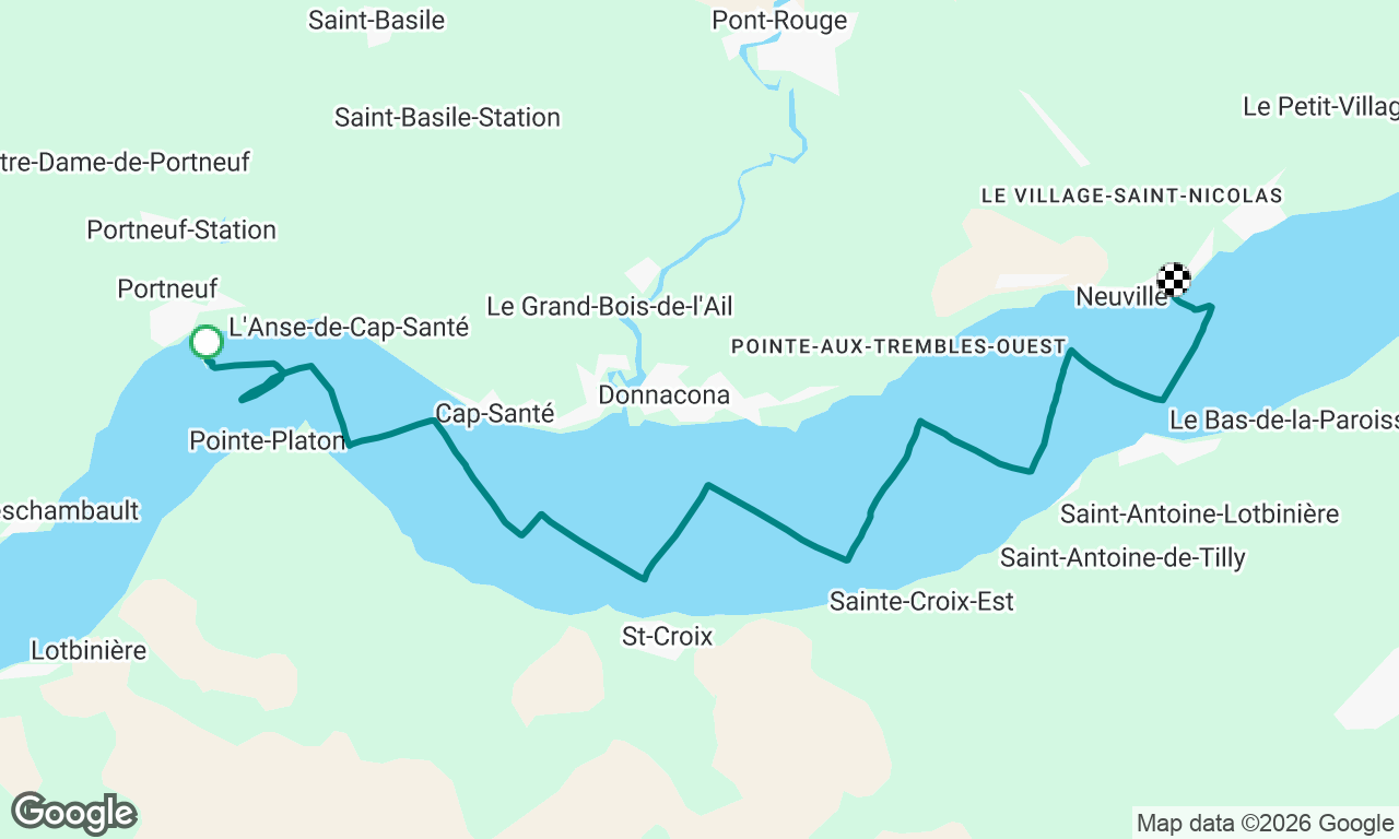 Portneuf to Neuville, unscheduled trip.