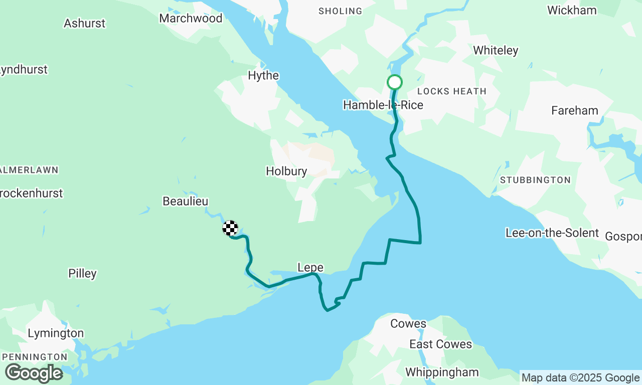 Hamble - Bucklers Hard.  RSrn MB Rally