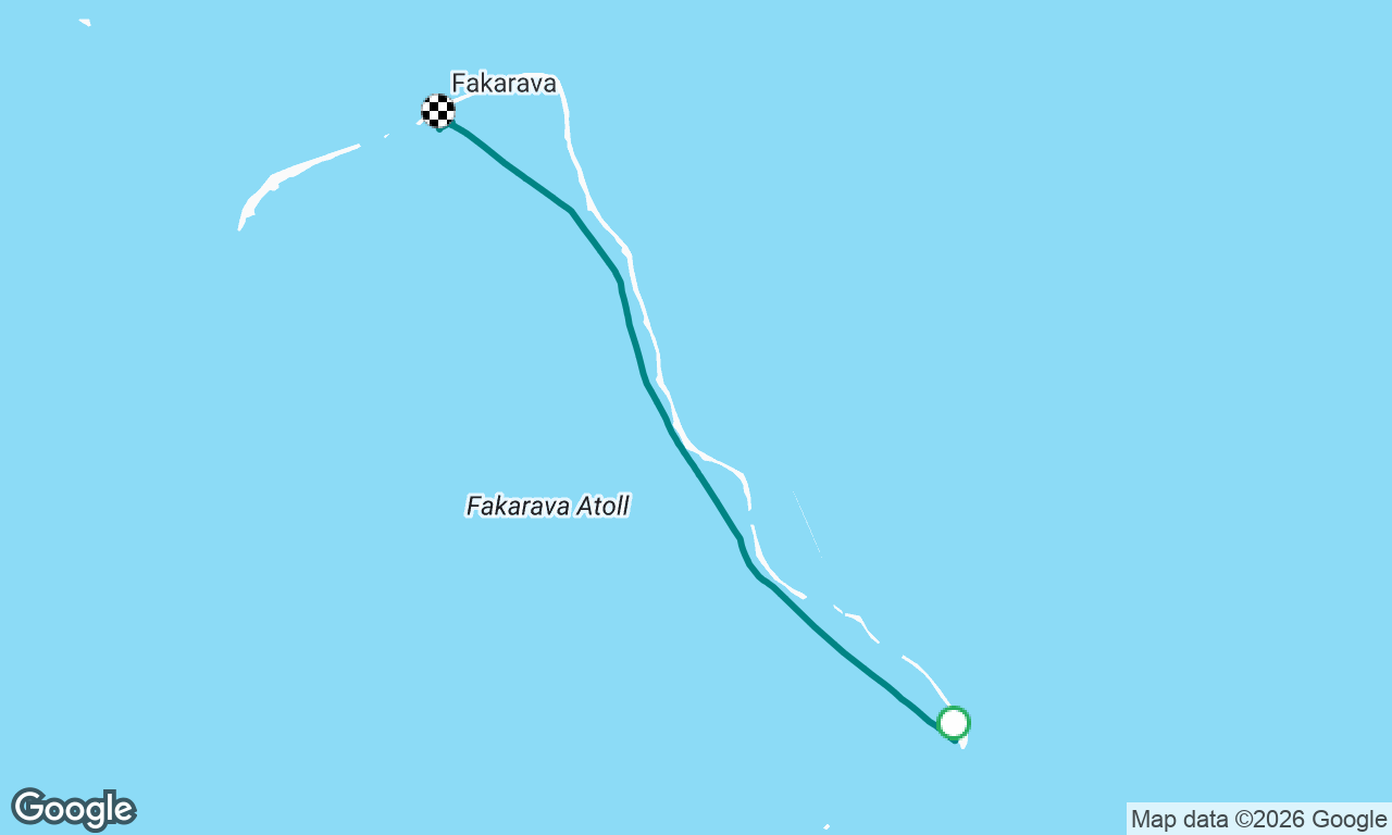 Fakarava Sud vers Nord