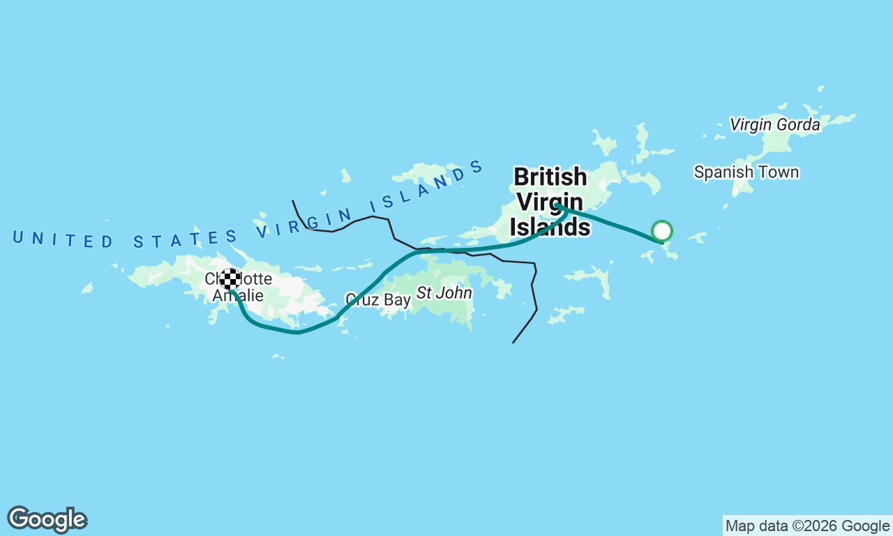 Cooper to Road town Tortola to Charlotte Amelie St. Thomas