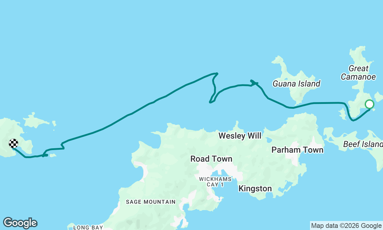 Marina Cay to Garner Bay via Sandy Cay
