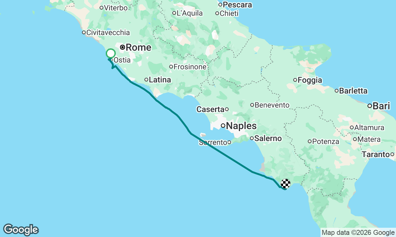 Roma to Camerota 