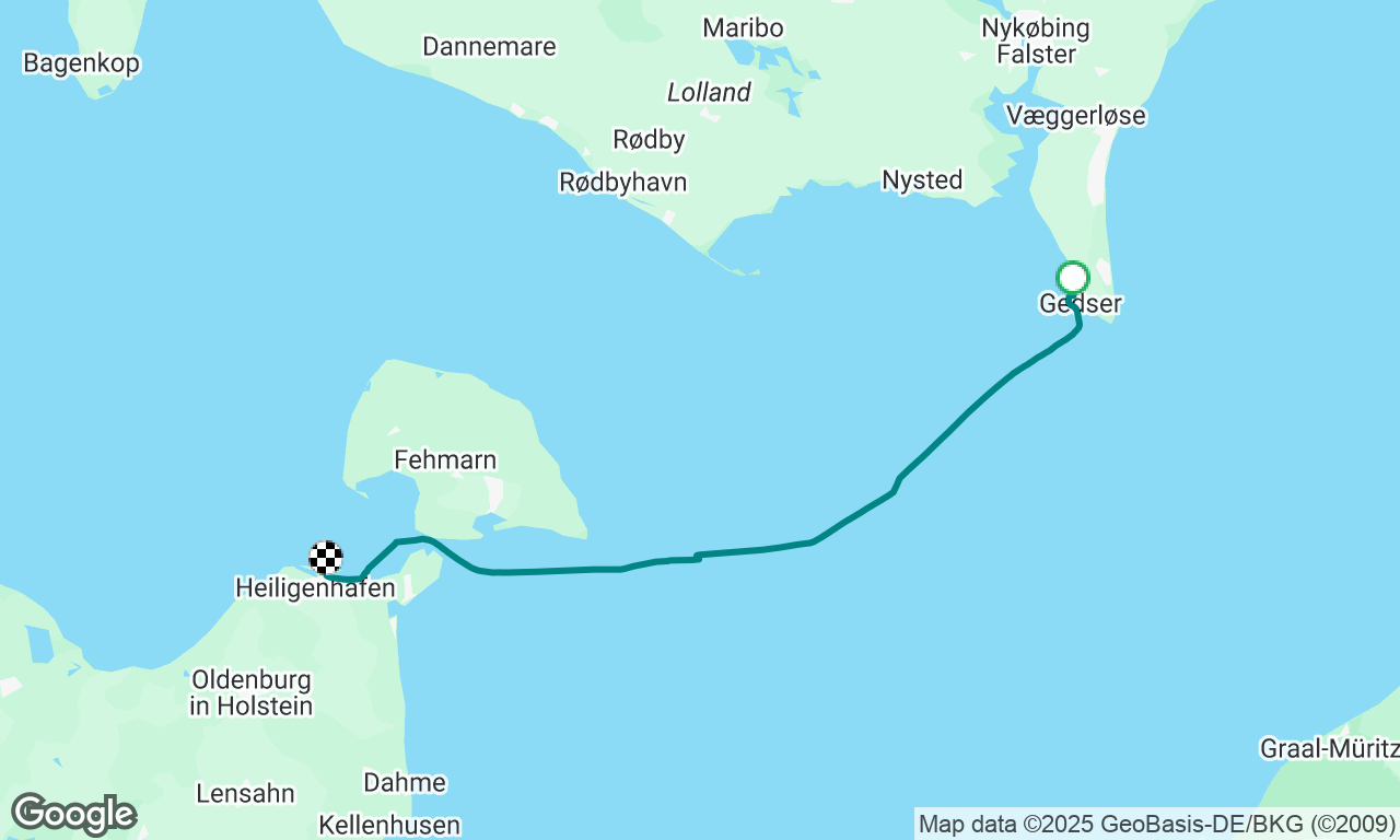 The way to Bornholm. Passage 5. Gedser - Heiligenhafen