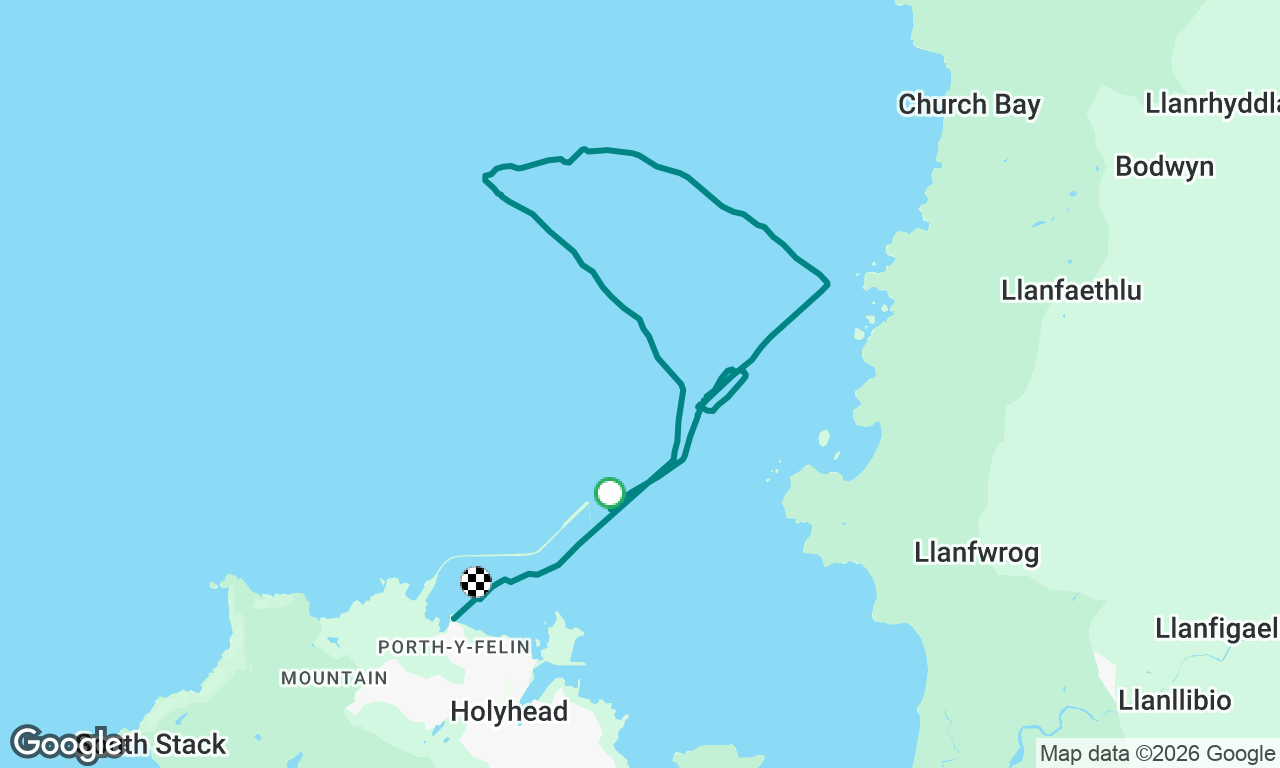 Sail in Holyhead Bay Variable light winds.