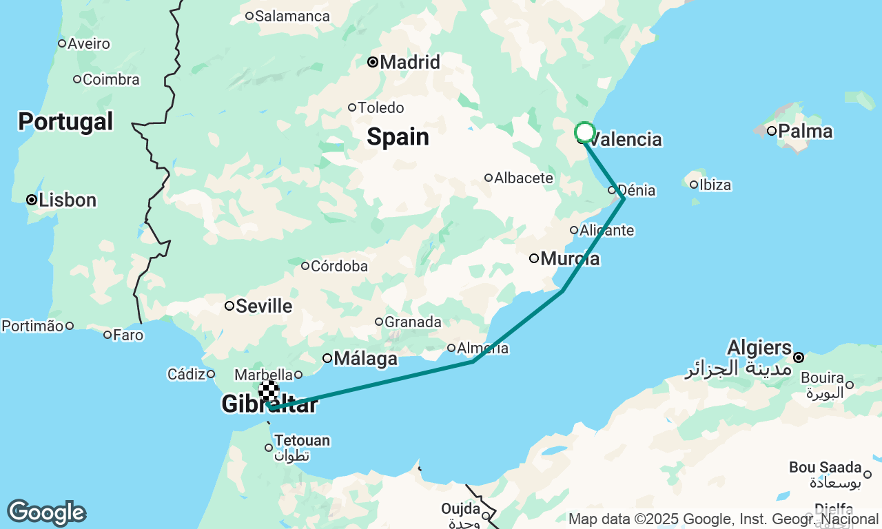 Valencia to Gibraltar 