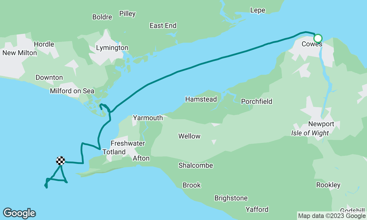 Day 2 morning: Cowes to Needles lighthouse/English Channel