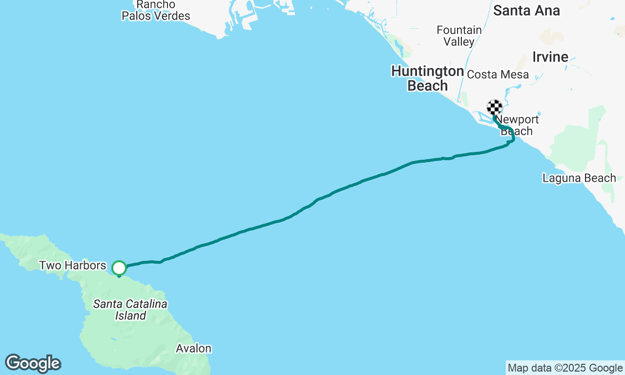 Returning to Newport from Catalina Island. 
